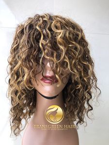 Perruque de Cheveux Naturels Indiens Vierges 100% Bouclés Bob de 12 Pouces pour Femme, Facile à Porter et à Coiffer, Vendeur, 4/27 - Product Image 6