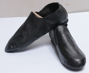 Chaussures de danse jazz professionnelles en cuir noir véritable fabriquées en usine pour hommes garçons femmes filles disponibles en différentes couleurs et tailles - Product Image 1