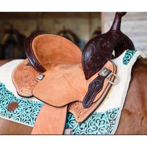 Sillín occidental de cuero ligero y cómodo para un fácil manejo para uso diario Disponible suministro al por mayor a granel para caballos - Product Image 2