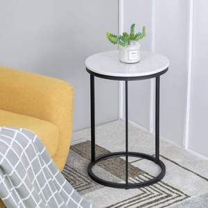 Table basse indienne de luxe moderne avec dessus en marbre et base en métal antique pour l'entrée de l'hôtel, l'appartement, la chambre à coucher et le salon. - Product Image 4