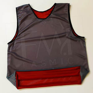 เสื้อกั๊กกีฬาทนทานสองด้านใส่กลับด้านได้เสื้อฟุตบอลผ้ากันเปื้อนสำหรับฝึกซ้อมสีพลัสไซส์สำหรับทีมกีฬา - Product Image 5