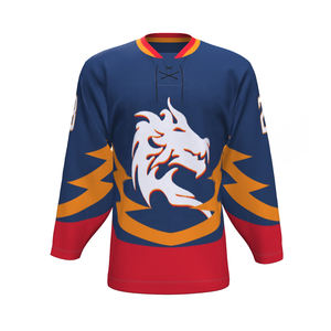 Fabricant de vêtements d'équipe sur mesure maillots de hockey sur glace OEM uniformes d'équipe professionnelle uniformes de hockey sur glace de haute qualité prix d'usine - Product Image 1
