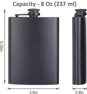 Flasque en acier inoxydable gainée de cuir de qualité supérieure également disponible en différentes couleurs avec emballage personnalisé et option de cadeaux - Product Image 3