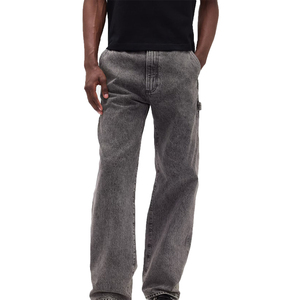 กางเกงขากว้างสำหรับผู้ชายกางเกงลำลองทรงหลวมน้ำหนักเบากางเกงยีนส์เอวสูงทรงตรงกางเกงคาร์โก้สำหรับทั้งชายและหญิงกางเกงวิ่ง - Product Image 3