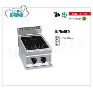 Cuisinière électrique 2 zones avec plaque infrarouge, 6,4 kW - Product Image 4