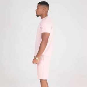 Conjunto informal de verano para hombre hecho a medida, conjunto corto cómodo en color personalizado, transpirable, de talla grande, conjunto de 2 uds de verano para hombre - Product Image 5