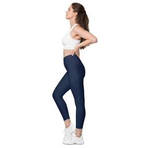 Shorts de sport pour femmes, taille haute, taille croisée en V, grande taille, séchage rapide, spandex, leggings de yoga pour la salle de sport, avec poche - Product Image 5