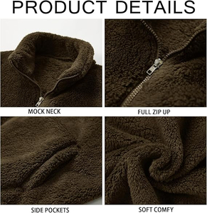 Veste polaire à séchage rapide avec logo personnalisé imperméable et coupe-vent Veste d'hiver à impression uniforme pour vêtements de travail d'extérieur - Product Image 5