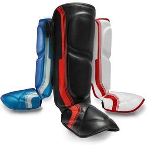 Protège-tibias de boxe professionnels en cuir PU souple de haute qualité pour adultes, prix de gros abordable avec options personnalisables - Product Image 1
