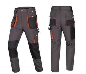 Men CE Certified Reflective Breathable <b>Work</b> <b>Pants</b> Polyester Needle Detection Safety Uniform High Visibility Protective <b>Black</b> - Product Image 6