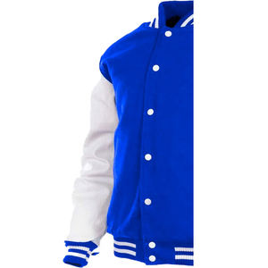 Chaqueta Universitaria Personalizada al por Mayor de Fábrica, Diseño OEM, Transpirable, Resistente al Viento, de Alta Calidad para Hombre, con Parche Bordado Frontal de Cuero Genuino - Product Image 6
