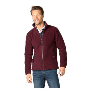 Veste polaire en polyester 2025 avec fermeture éclair complète pour hommes, avec logo brodé ou imprimé, prix bon marché, hiver 100%, vente en gros - Product Image 2