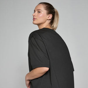 <b>Women's</b> Oversized Black Gym T-Shirt Workout Fitness Activewear Drop Shoulder <b>Loose</b> Fit Training Tee Wholesale <b>Women</b> Casual <b>Top</b> - Product Image 2