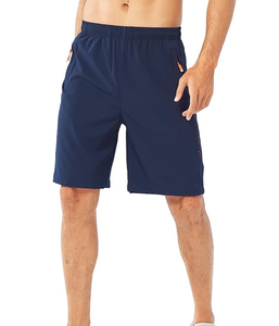 Pantalones cortos de entrenamiento transpirables de secado rápido sólidos ecológicos con logotipo personalizado para hombre de talla grande atléticos para gimnasio Fitness deporte Cargo Casual - Product Image 3