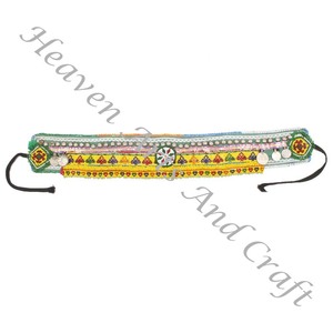 Cinturón Vintage para Danza del Vientre, Cinturón Tradicional Afgano, Cinturón Tribal Kuchi BB081, Banjara Antigua, Cinturones con Cuentas Hechos a Mano, Vintage Real - Product Image 6