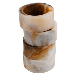 แหวนผ้าเช็ดปากทำจากเรซินสีน้ำตาลใช้ตกแต่งโต๊ะงานแต่งงานทำมือเป็นมิตรกับสิ่งแวดล้อมทันสมัยหรูหราสำหรับงานเลี้ยงที่บ้านร้านอาหารโรงแรม - Product Image 3