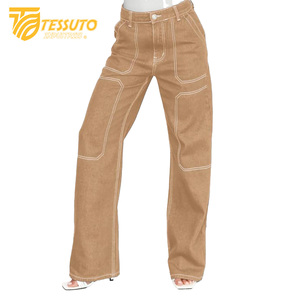 Pantalones cargo de cintura alta para mujer Vaqueros de cintura alta elegantes - Product Image 2