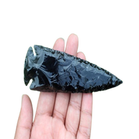 Pointes de flèche en obsidienne noire de guérison indienne de la meilleure qualité 4-10 pouces en vrac pierre naturelle sculptée dans le style d'amour à vendre
