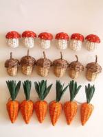 Ornements de Noël en rotin tissé rustique Décor d'arbre de vacances naturel Artisanat écologique du fournisseur du Vietnam