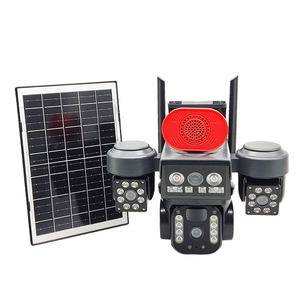 Caméra de sécurité vidéo solaire sans fil PTZ 6MP ICSEE <span class=keywords><strong>Pro</strong></span> 3 objectifs Extérieur WiFi 4G Carte SIM Caméra CCTV solaire - Product Image 1