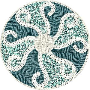 Mantel Individual con cuentas hecho a mano para decoración de mesa de hotel y restaurante Royal Look para regalos, disponible para compra individual o a granel - Product Image 1