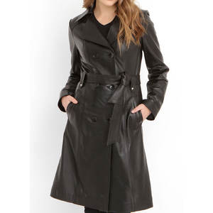 OEM/ODM Elegante ropa informal de color sólido de las mujeres de cuero genuino chaqueta de la motocicleta con forro de satén de la mejor calidad - Product Image 4