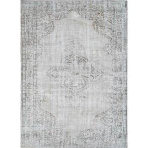 พรมขนสัตว์ถักมือสีเบจและสีน้ำตาล ขนาด 9x12 ฟุต รุ่น Pae-1491 ลายเหรียญตรา สำหรับตกแต่งบ้าน ห้องนั่งเล่น หรือทางเดิน - Product Image 1