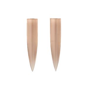 มาใหม่ตุ้มหูควอตซ์สีชมพูขนาด6x30มม. มาใหม่ต่างหูมอร์แกไนท์ขัดเงาทรงกระสุนเรียบแบบหลวมปรับเทียบได้ - Product Image 5