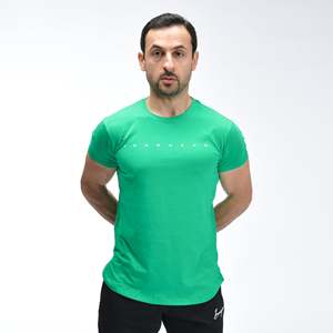 T-shirt à ourlet arrondi Prime Scoop - Mélange de coton et de bambou respirant 300 GSM, logo imprimé sur mesure - Product Image 4