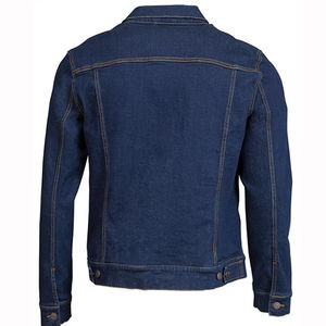 Chaqueta vaquera de algodón lavada con solapa y cremallera de moda retro americana de alta calidad personalizada para hombre - Product Image 6