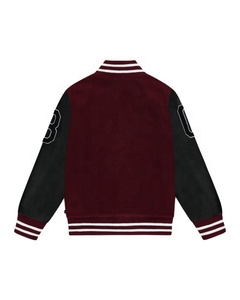 Veste universitaire en chenille noire de style High Street pour hommes dernière veste à lettres brodées personnalisée pour hommes - Product Image 2