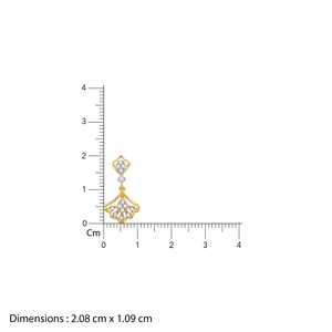 ต่างหูห้อยประดับเพชรโบนิต้าสีทอง - Product Image 4