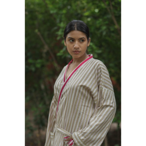 Women's Reversible Cotton <b>Kimono</b> Robe Lightweight Boho Loungewear with Pockets Spa <b>Beach</b> Resort Outfit Breathable One Size - Product Image 6