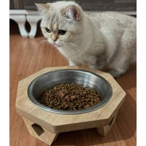 Bol en bois écologique 100% fait à la main pour animaux de compagnie support d'alimentation pour chat et chien meubles pour animaux de compagnie de haute qualité du Vietnam en gros - Product Image 3
