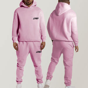 OEM Private Label Jogger Set 100% Pantalon de survêtement en coton Sweat à capuche Logo personnalisé Taille XL Motif solide Survêtement vierge pour hommes pour l'hiver - Product Image 2