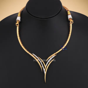 Elegante collar en forma de V para mujer, oro amarillo de 14kt con diamante redondo cultivado en laboratorio VVS, joyería de lujo moderna elegante - Product Image 1