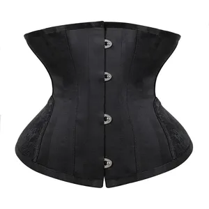 Corsetto sottoseno Sexy in vita dimagrante corsetto Bustiers Body Shaper da donna stampa floreale Vintage corsetto in raso gotico