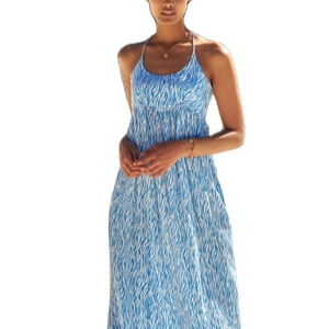 Nouveau Style été femmes à la mode Logo personnalisé Sports de plein air Anti-exposition col rond sans manches étage longueur robes longues - Product Image 1