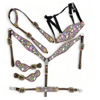 Selle de cheval authentique 100% fabriquée en Argentine, selle western confortable et respirante, selle de dressage avec patch imprimé en forme de cœur et d'émoticônes