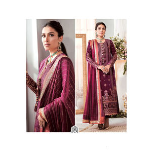 Présentation de vêtements ethniques indiens New Georgette brodé pakistanais Salwar Suit Palazzo Suit/ Kurti-Pant Suit - Product Image 1