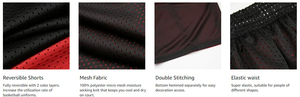 กางเกงขาสั้นบาสเก็ตบอลสำหรับผู้ชายแห้งเร็วเป็นมิตรกับสิ่งแวดล้อมตาข่ายแบบกำหนดเองระบายอากาศได้ดี - Product Image 6