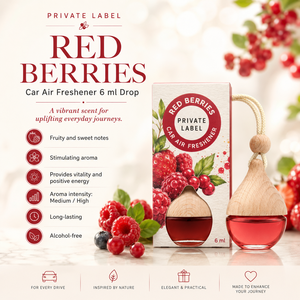 Ambientador para Auto con Aroma a Bayas Rojas, Marca Privada, 6ml, OEM |   Fragancia para Auto Sin Alcohol |   España UE - Product Image 2