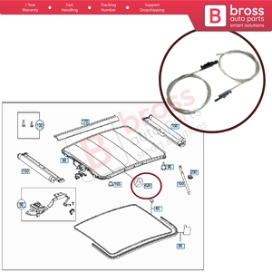 ชุดสายเคเบิลแบบเลื่อนบังแดด BSR607หลังคา A1697800244สำหรับ W245 W169 B - Product Image 5