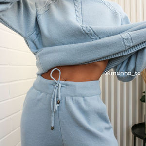 Otoño Invierno Trajes 2 piezas Pantalones Jogger Set chándal para mujer - Product Image 5