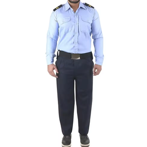 Traje de guardia de seguridad negro Uniforme de trabajo personalizado para hombres con camisa y pantalón de seguridad de manga larga Uniforme de servicio - Product Image 3