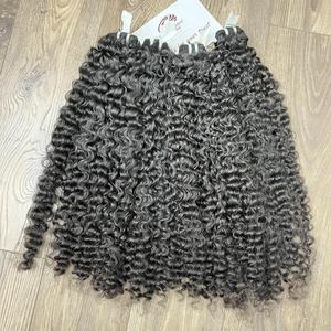 Cabello rizado birmano alineado con cutícula de cabello vietnamita crudo - Product Image 1