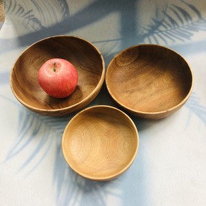 Wooden Jujube <b>Bowl</b> Handmade Solid Wood <b>Bowl</b> Factory Supplier Dinner Table <b>Set</b> Fruit Salad <b>Mixing</b> <b>Bowl</b> By VITRAPRO - Product Image 1