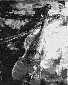 Juego de alfombras de estilo persa de lana anudada a mano de alta calidad, diseño de patrón abstracto, pila mediana resistente al fuego ecológica - Product Image 5