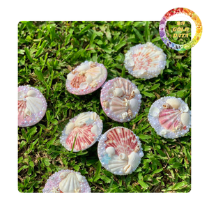 Espejo adornado con conchas marinas con diseño bonito | Decoración hecha a mano inspirada en el océano - Product Image 3