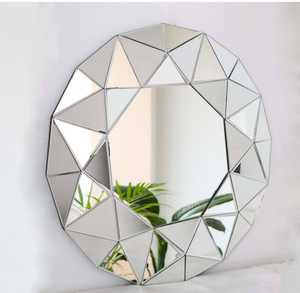 Espejo de Pared de Metal con Diseño Elegante, Color Dorado, Decoración de Pared Interior para el Hogar, Sala de Estar, Baño, Pasillo, Dormitorio - Product Image 2